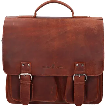 Pánská aktovka Pánská kožená aktovka Greenwood Diones - hnědá