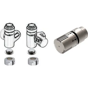 Isan 175R termostatická sada úhlová - triaxiální pro kombinované zapojení pravá nerez O39NUCR175