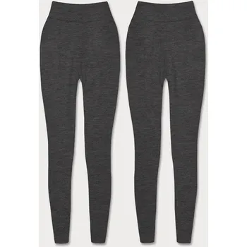 Dámské legíny Tmavě šedé hrubší bavlněné legíny (YW01002-A2) odstíny šedé S (36)