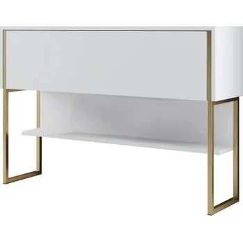 Komoda Komoda WELTRIS, bílá/zlatá + vyzvednutí ZDARMA