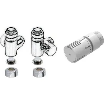 Isan 171R termostatická sada úhlová - triaxiální pro kombinované zapojení pravá bílá O39BUCR171