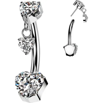 Piercing Šperky4U PUSH IN piercingu do pupíku TITAN - TIT1416