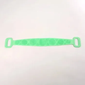 Koupelový kartáč Kartáč na záda se silikonovým masážním efektem | masážní kartáč, peelingový kartáč - zelený