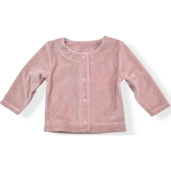 Mrofi Velurový kabátek PUDROVĚ RŮŽOVÝ - 80