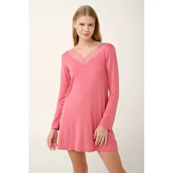 Vamp - Mikromodalová noční košile s krajkou 21948 - Vamp rose wings l