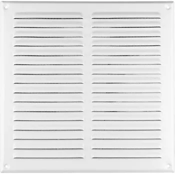 Větrací mřížka UNITRADE HK Mřížka větrací kovová bílá se síťkou proti hmyzu 165x165 mm