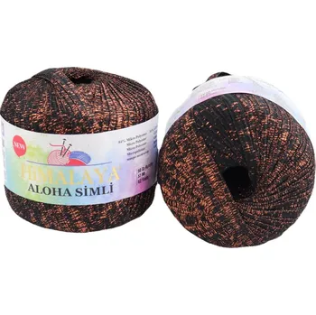 Příze Himalaya Aloha Simli 128-05 černá, bronzová