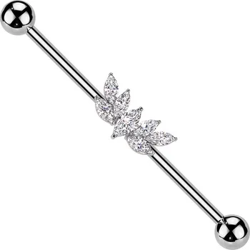 Piercing Šperky4U Industrial piercing se zirkony - ID01038