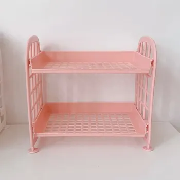 Organizér na kosmetiku Stolní koupelnový organizér na kosmetiku | úložné regály do koupelny - růžový