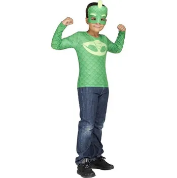 Karnevalový kostým Yiija - Sada masky a kostýmu v krabici Gekko pro děti Pyžamasky Pj Masks - 3-4 years
