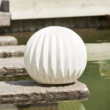 Lampička STAR TRADING LED světlo na terasu Sandy, Ø 30 cm bílý plast baterie bílá 1 x 0,18 W LED - Doprava zdarma