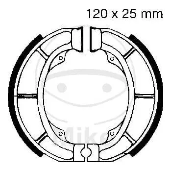 Brzda pro motocykl STANDARDNÍ BRZDOVÉ ČELISTI DERBI Atlantis 50 2T 1999-2006