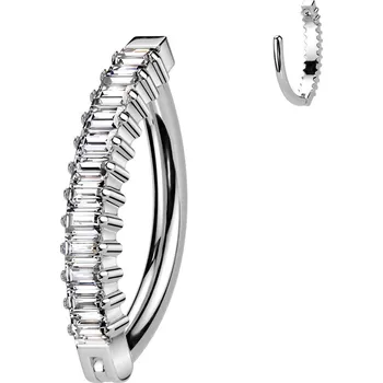 Piercing Šperky4U Piercing do pupíku s ozdobným štítem TITAN - TIT1430