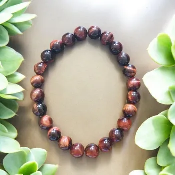 Drahý kámen Náramek Býčí oko, 8 mm