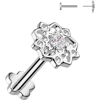 Piercing Šperky4U Piercing do brady - PUSH IN labreta TITAN, 1,2 x 8 mm - TIT1412-1208