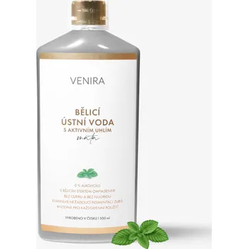 Ústní voda VENIRA Bělicí ústní voda s aktivním uhlím mátová 500 ml
