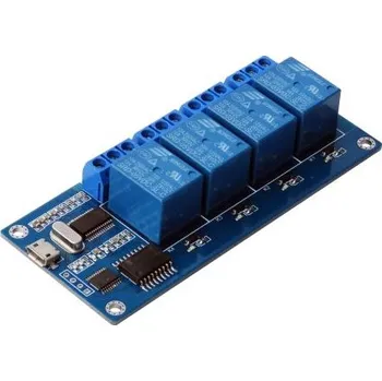 Vývojová deska Napájecí, Vývojový nástroj pro motory a robotiku, USB-RELAY04, Relé, Seeit