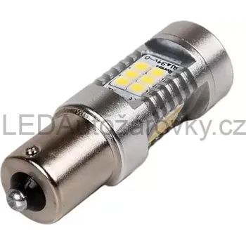Autožárovka LED žárovky PY21W BAU15S - 21x SMD 2835 12V 10W oranžová