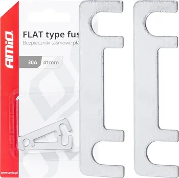Autopojistky Ploché páskové pojistky FLAT 41mm 30A AMIO-03489