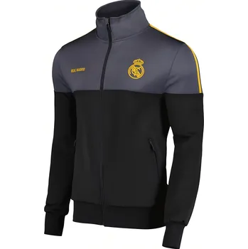 Pánská větrovka Real Madrid FC Dětská bunda Real Madrid FC, černo-šedá, stojáček, zip Velikost: 9-10 r