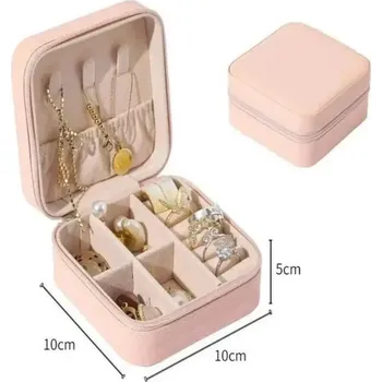 Šperkovnice Šperkovnice pro cestování a domácnost | organizér na šperky, mini šperkovnice - růžový
