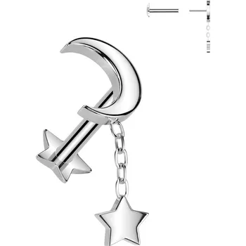 Piercing Šperky4U Piercing do brady - PUSH IN labreta TITAN - TIT1414