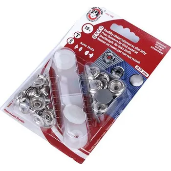 Knoflík Kovové druky Ø15 mm barevný lak - 12 1953 šedá neutrální