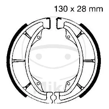Brzda pro motocykl Sada brzdových čelistí EBC S602 včetně pružin KAWASAKI KX 500 1983-1985