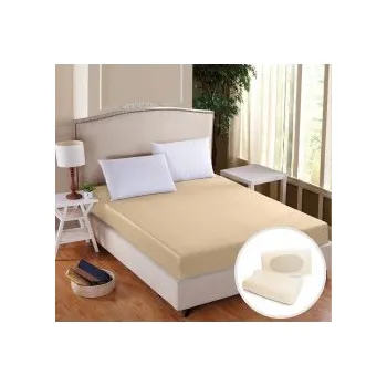 Prostěradlo Mobytex Prostěradlo froté DELUXE,100x200-Smetanová