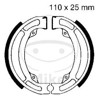 Brzda pro motocykl STANDARDNÍ BRZDOVÉ ČELISTI SUZUKI LT-Z 50 2006-2015