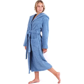 Dámský župan Dámský župan Athena s kapucí 3116 denim světlý - Vestis L