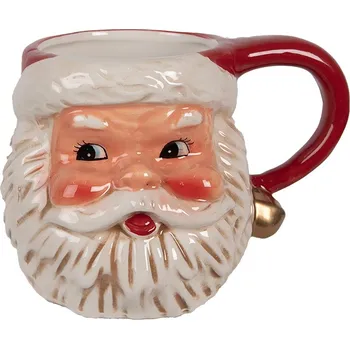 Keramický hrnek hlava Santa - 14*10*11 cm / 450 ml