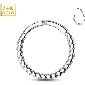 Piercing Šperky4U Zlatý piercing - segment kruh, 1,2 x 6 mm, Au 585/1000 - ZL01269-1206