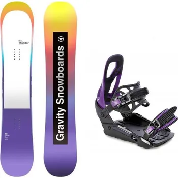 Snowboard Gravity Thunder 24/25 dámský snowboard + Raven S230 Black/violet vázání 151 cm + S/M (EU 37-42) + DÁREK + Doprava ZDARMA