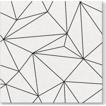 Papírový ubrousek Ubrousky PAW AIRLAID L 40x40cm Geometric Lines White