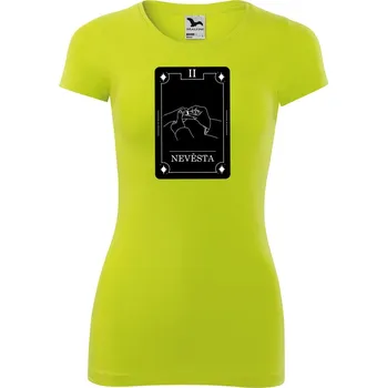 DOBRÝ TRIKO Dámské tričko Nevěsta tarot Velikost: XS, Barva: Limetková