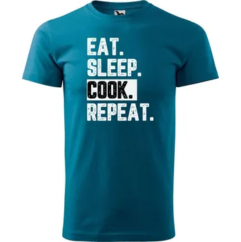 Pánské tričko DOBRÝ TRIKO Pánské tričko s potiskem Cook Velikost: S, Barva: Petrolejová