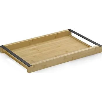 Kuchyňská pracovní deska Kela Servírovací tác Kiril 54x35 cm bambus černá KL-12597