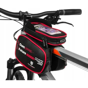 Ledvinka Vodotěsná taška na rám na kolo - Peterson Barva: černá || Červené