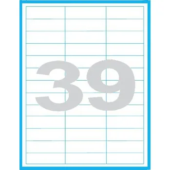Samolepící etiketa Etikety MP print samolepící A4, 64x21 mm, 39ks/arch, 100 archů, reflexní zelené