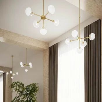 Il Fanale Il Fanale Molecola 275.09 mosazné závěsné svítidlo s kulatými skleněnými stínítky 5xG9 Barevná úprava: antická mosaz