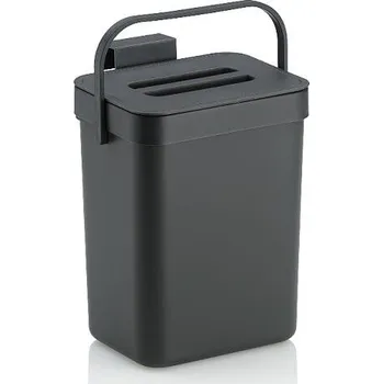 Odpadkový koš Kela Odpadkový koš na bio odpad Paulo plastový tmavě šedý 15,5x12,0x20,5cm 2,3l KL-12138