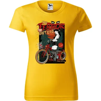 Dámské tričko DOBRÝ TRIKO Dámské tričko s potiskem Terror sisters Barva: Žlutá, Velikost: XL