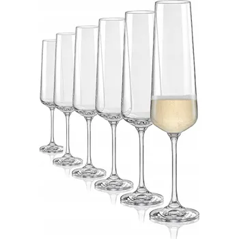 Sklenice Skleničky na šampaňské elegantní, vysoké 200 Ml sklo CRYSTALEX