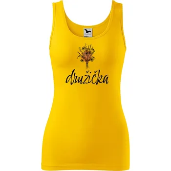Dámské tričko DOBRÝ TRIKO Dámské tílko s potiskem Družička kytice Velikost: L, Barva: Žlutá