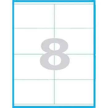 Samolepící etiketa Etikety MP print samolepící A4, 105x70 mm, 8ks/arch, 100 archů, reflexní červené