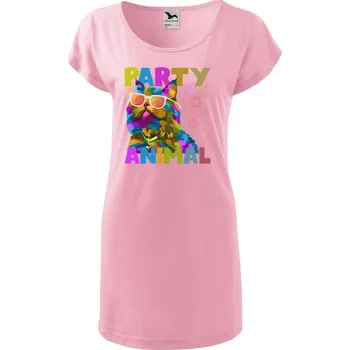DOBRÝ TRIKO Dámské tričko/šaty Party animal Velikost: XL, Barva: Růžová