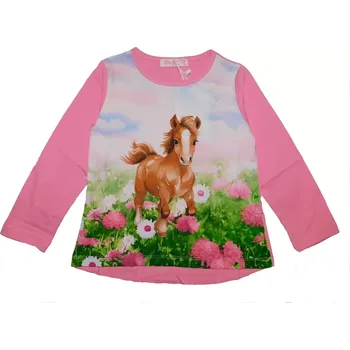 Dívčí tričko dl.r. Kugo DT9360 růžové