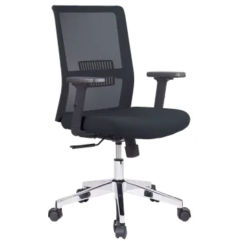 DAREN CR 2 kancelářská židle, kříž chrom, černá