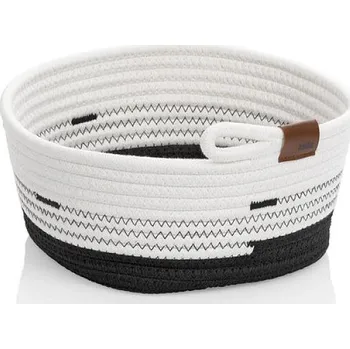Odpadkový koš Kela Košík Hedda 25 cm směs bavlna/polyester bílo-černá KL-24457